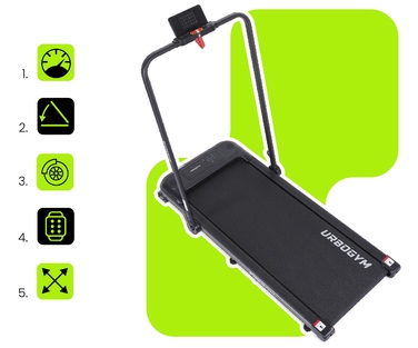 Електрична бігова доріжка Urbogym ZUNO PRO, до 120 кг