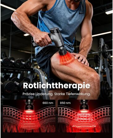 Масажер для тіла BOB AND BRAD T2 Ultra з підігрівом та терапією червоного світла. Професійний масажер глибоких тканин для спортсменів. Портативний масажер для відновлення м'язів. Подарунок для чоловіків та жінок.