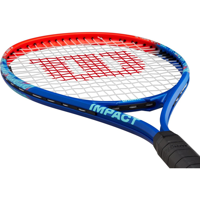 Тенісна ракетка Wilson Impact для дорослих, синя/червона, розмір 4-1/4