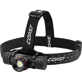 Coast XPH34R: Акумуляторна LED-ліхтарик на лоб з магнітною основою, 2075 люмен, чорний