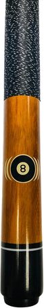 Більярдний кий Winsport Eight-Ball з професійним шкіряним вкладишем 13 мм, 147 см, 2-секційний, з обмоткою