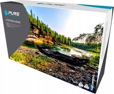 Великий надувний двомісний човен-каяк (325 см) з сидіннями, веслами та насосом