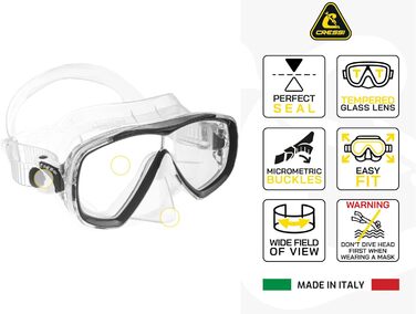 Набір для снорклінгу Cressi Estrella: маска та трубка Seal Dry, прозорий/аквамарин, універсальний розмір