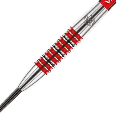 Дротики для дартсу WINMAU Diablo 24г, сталевий наконечник, вольфрам, з крилами та стрижнями, торпедоподібна форма, професійні