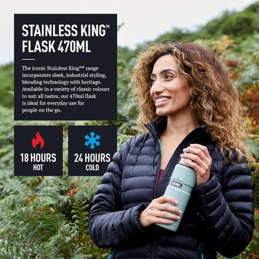 Термос Isolierflasche King матовий чорний, 0.47 л