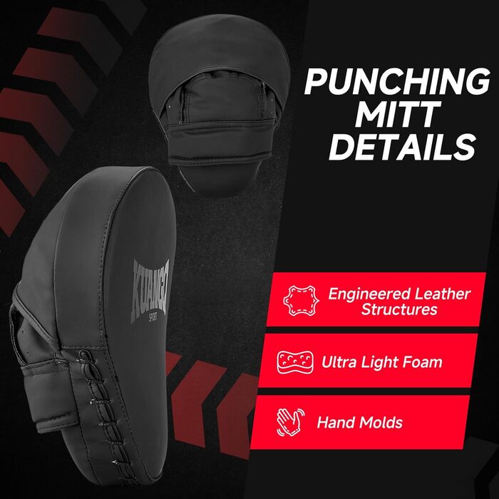 Боксерські рукавички Boxpads для тренувань, MMA, муай-тай, кікбоксингу, карате. Захист для ударів та тренувань (чорний)