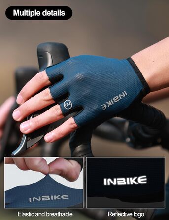 Велоперчатки INBIKE короткі, дихаючі для MTB, літні, 5 кольорів IHC219