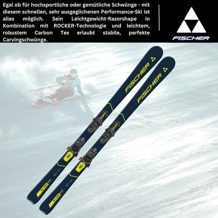 Гірські лижі Fischer RC ONE F17 TPR + кріплення RS 10 PR для дорослих