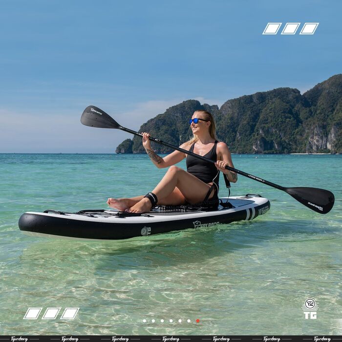 Надувний SUP-борд TIGERXBANG Defender-Pro, 320 см, чорний
