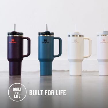 Термокружка Stanley Quencher H2.0 Flowstate з трубочкою 1.2 л, нержавіюча сталь, тримає холод 11 годин, зберігає лід 48 годин, термочашка BPA Free, підходить для посудомийної машини