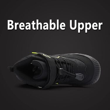 Дитячі трекінгові черевики FLIOZY - чорні, дихаючі, з антиковзкою підошвою, розмір 28 EU