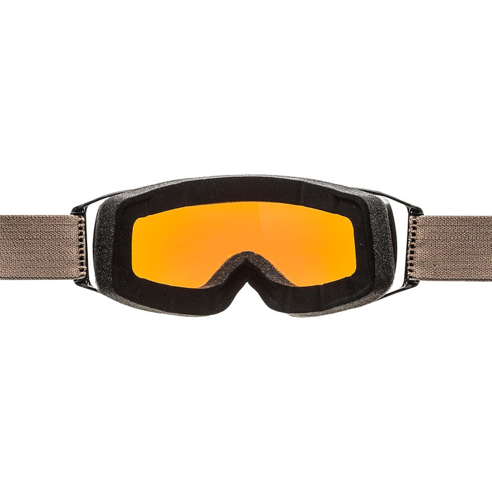 ALPINA DOUBLE JACK PLNT Q-LITE – Дзеркальна лижна маска OTG для дорослих, чорний-матовий, 100% UV-захист, посилення контрасту