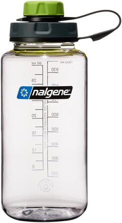 Пляшка Nalgene Everyday Weithals 1 л, прозора, зелена кришка