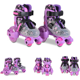 Ролики Beetle XS 26-29, PU-колеса, підшипники ABEC-5, стопор задній фіолетовий