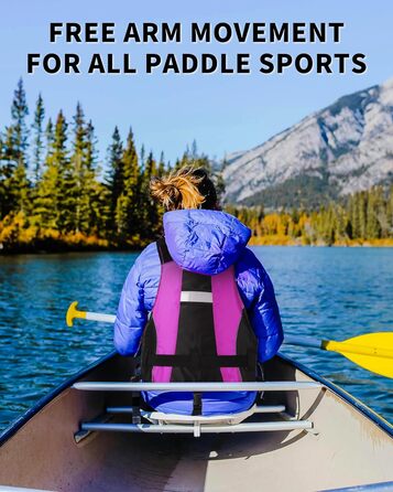 Спасальний жилет Owntop для дорослих, рожевий, M-L. Легкий жилет з піни, унісекс, для SUP, каякінгу, риболовлі, вітрильного спорту, каное.