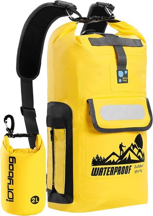 Водонепроникний рюкзак IDRYBAG Dry Bag 20L/30L/40L - плавучий, жовтий