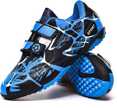 Дитячі футбольні бутси KUUK для штучного газону, футзалу та тренувань. Підходять для хлопчиків та дівчаток. Розмір 28 EU, колір блакитний.