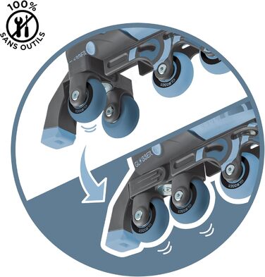 Дитячі ролики Globber 2в1: ролики-ковзани, регульовані, ABEC 9, блакитні (26-29)