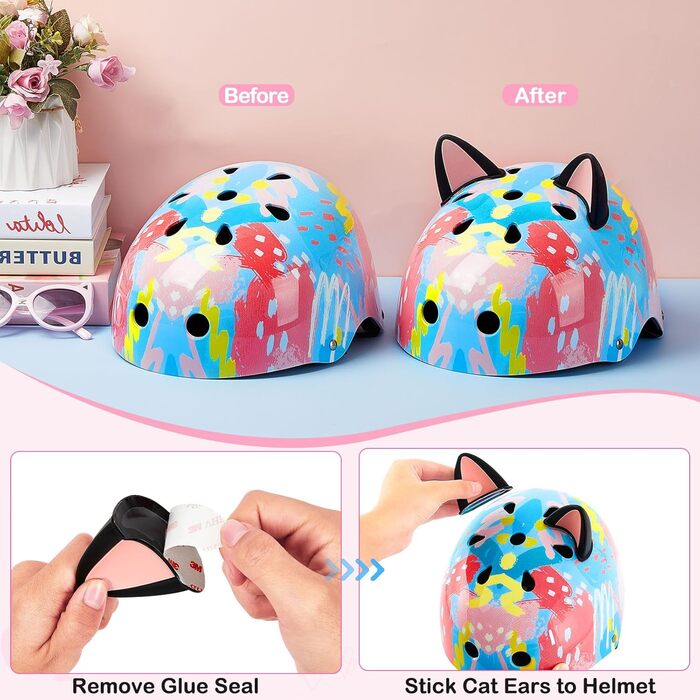 Дитячий шолом Unicorn Castle для велосипеда, 8-14 років, комплект наколінників та налокітників, блакитний/рожевий