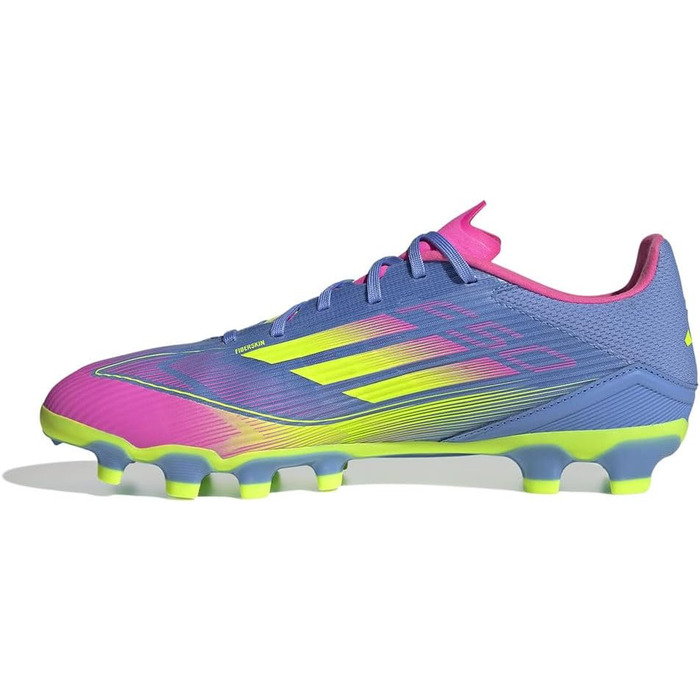 Бутси для футболу Adidas F50 League Unisex Multi Ground (47 EU, Синьо-жовто-рожеві)