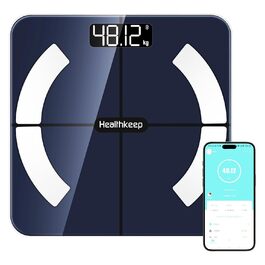 Цифрова вага для аналізу складу тіла з Bluetooth та додатком, Körperfettwaage 260 Dark Cyan Tarnish – визначення жиру, ІМТ, м'язової маси, води, білка, кісткової маси, BMR