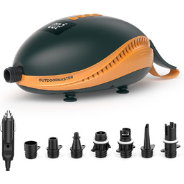 Електричний насос OutdoorMaster Dolphin 20PSI для SUP, човнів та водного спорту (12V, авто-живлення)