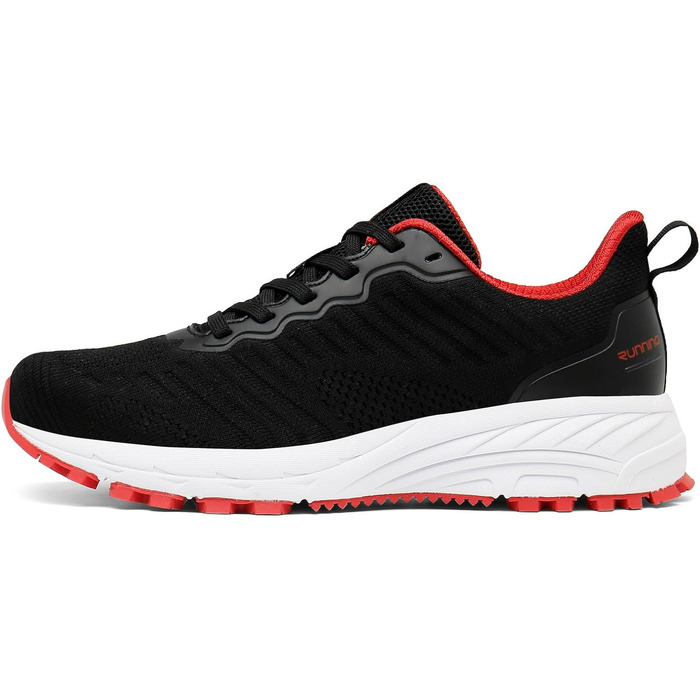 Кросівки для бігу та занять спортом Frysen: чоловічі та жіночі, легкі, дихаючі, чорно-червоні (36 EU)