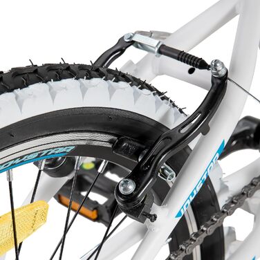 JOYSTAR Lubbock 20/24 дюйми: дитяче гірське велосипед для хлопчиків та дівчаток 7-12 років. 1/7-швидкісна передача, бічні стрічки, гірський велосипед 20 дюймів, білий колір