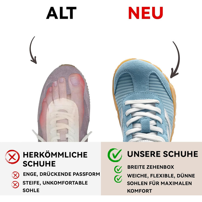 Босоніжні кросівки Retro Sneaker Unisex — легке мінімалістичне взуття для трейлу та прогулянок, дихаючі прогулянкові кросівки з протиковзанням, сині, 39 EU