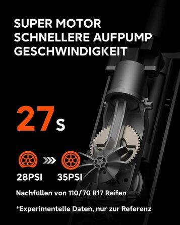 Електричний портативний компресор QiCYCLE N3 для велосипеда, акумулятор 2,5 А·год, автозупинка, 150 PSI, LED, зарядка USB-C