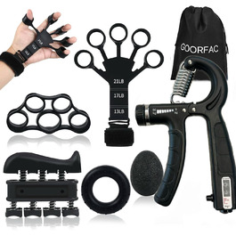 Набір для тренування сили рук та пальців Goorfa, 6 шт. Регульований тренажер для кисті та зап'ястя