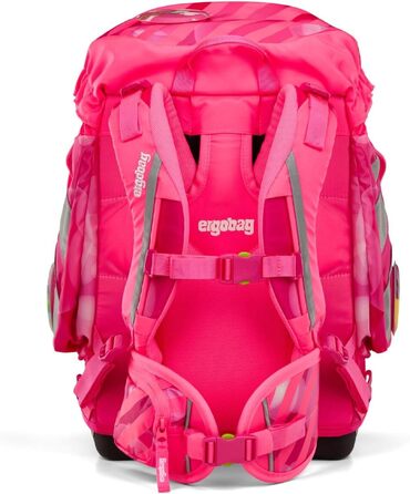 Ергономічний шкільний рюкзак ergobag Schulranzen-Set — комплект із 6 предметів для 1 класу початкової школи, рожевий, унісекс