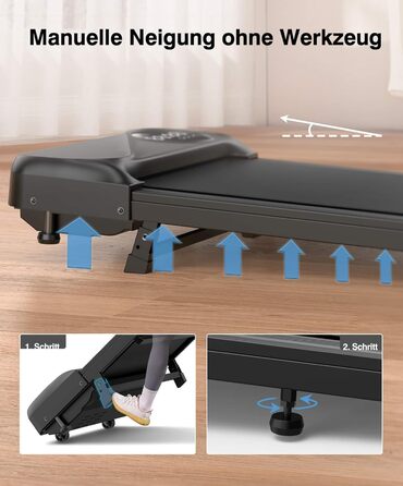 Бігова доріжка під стіл THERUN Walking Pad 2.75HP з пультом та LED-дисплеєм для дому та офісу