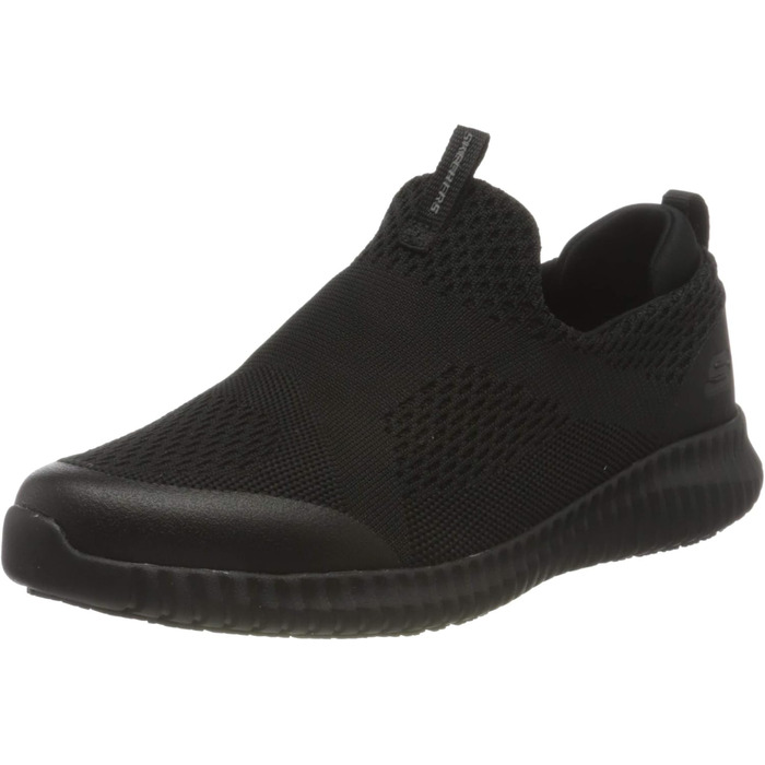 Чоловічі злипливі туфлі Skechers Cessnock Food Service - чорні, текстиль, синтетика, водо- та брудовідштовхувальні