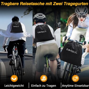 Чохол для велосипеда EVRBUL на 1-2 велосипеда, 210x110x76 см, водовідштовхуючий, з отвором для замка, 420D, захист від дощу, сонця та вітру, для гірського, шосе, електровелосипеда