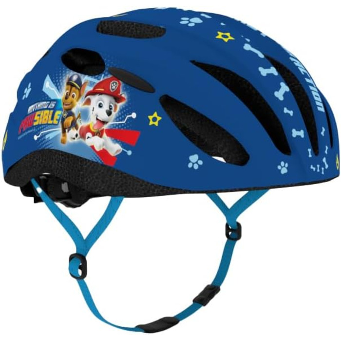 Дитячий велосипедний шолом Paw Patrol для хлопчиків, синій, розмір M (52-56 см), технологія In-Mold, від 6 років