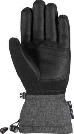 Дитячі гірськолижні рукавички Reusch Softshell, водонепроникні та вітрозахисні (чорно-сірі, розмір 6.5)