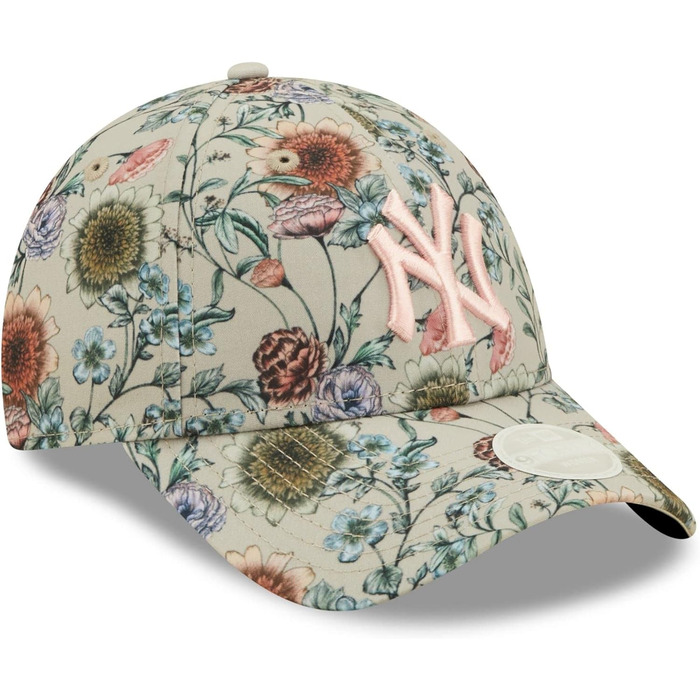 Кепка New Era New York Yankees MLB Floral Green 9Forty Adjustable для жінок, бежева
