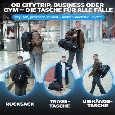 Спортивна сумка-рюкзак для чоловіків та жінок, 42 л, чорна. Сумка для вихідних, спортивна, для плавання, невелика дорожня сумка