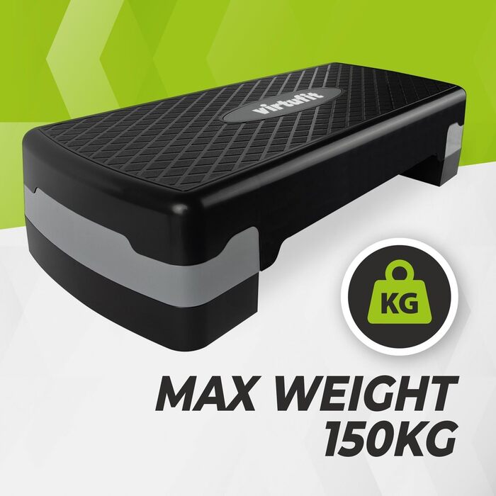 Степ-платформа VirtuFit Essential для дому: регульована висота, антиковзаюча поверхня | Степпер для фітнесу, аеробіки та гімнастики