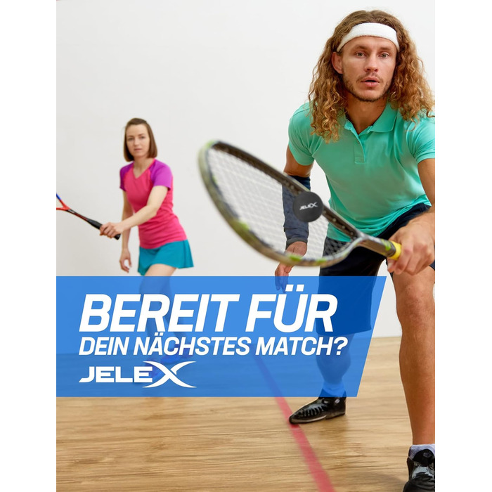 JELEX Crosscourt Набір з 12 сквош-м'ячів із гуми, 4 см, 22 г, для досвідчених гравців