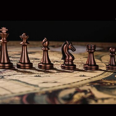 Шаховий набір MZSX з чистого металу: розкладні шахи для дітей та дорослих, подарунок на Новий рік