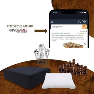 PrimoLiving Набір для настільних ігор: шахи та бейсбол (дерево) 40x40 см