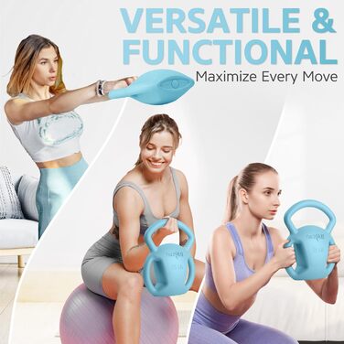 Гіря чавунна Yes4All 4-32 кг з порошковим покриттям для фітнесу та силових тренувань