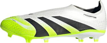 Футбольні бутси adidas Predator League Laceless для твердого/багатоповерххового поля, 40 EU, Cloud White/Core Black/Lucid Lemon