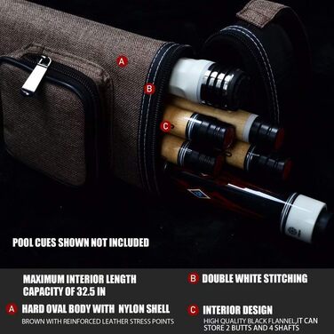 Чохол для більярдної кутії Collapsar, овальний, 2x4 см, різні кольори