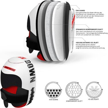 Боксерські рукавички Pratzen Rex Leder: ударні подушки, рукавички для спарингу, тренування боксу, кікбоксингу, тайського боксу, муай-тай. Біло-чорний колір.