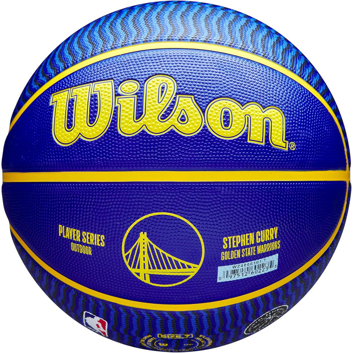 Баскетбольний м'яч Wilson NBA Stephen Curry для вулиці, розмір 7, міні, 17,8–74,9 см