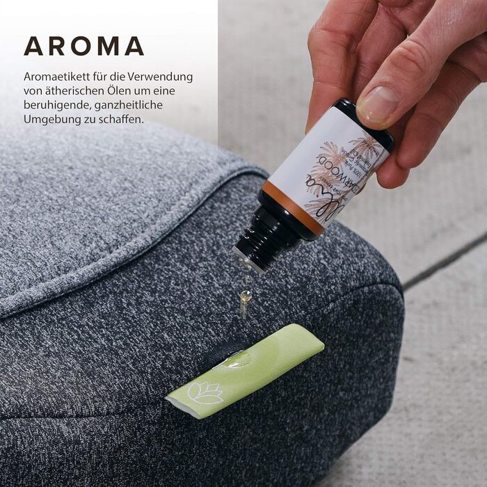 HoMedics Zen медитаційна подушка з пам'яттю, ортопедична подушка для шиї, ароматерапія з ефірними оліями, роликовий масаж, безшумна, бездротова, сіра