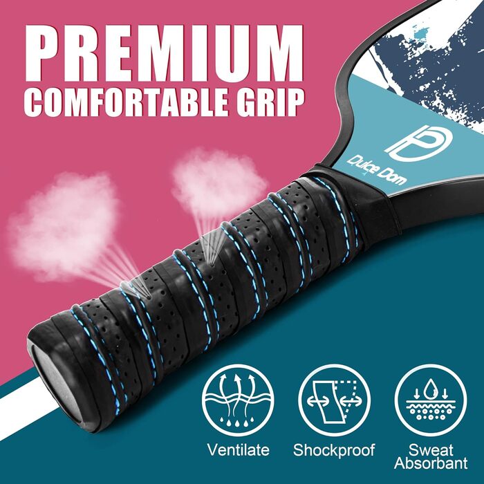 Набір піклбол DULCE DOM: 2 або 4 ракетки, м'ячики та сумка, схвалено USAPA